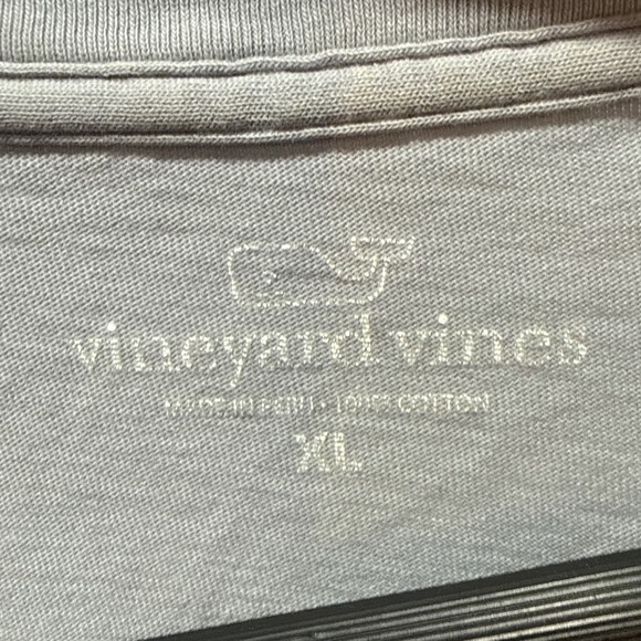 Vineyard Vines Mens Gray Graphic T Shirt Lobster Flag Pocket Tee XL - Picture 3 of 4